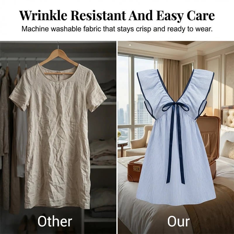🎁New Arrivals 49% OFF💥Women's V Neck Babydoll Mini Dress