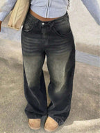 Fashion Straight Leg Wide Leg Casual Jeans