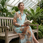 Women's Elegant Retro Print Maxi Dress