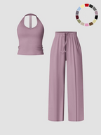 Women's Flare Leg Activewear Set – Tank Top & High Waist Pants