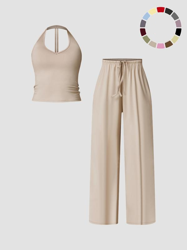 Women's Flare Leg Activewear Set – Tank Top & High Waist Pants