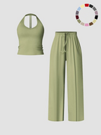 Women's Flare Leg Activewear Set – Tank Top & High Waist Pants