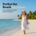 Women's sun hat with bow and wide brim – foldable, 360° protection