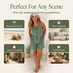 Soft Fabric Wide-Leg Trousers Two-Piece Set